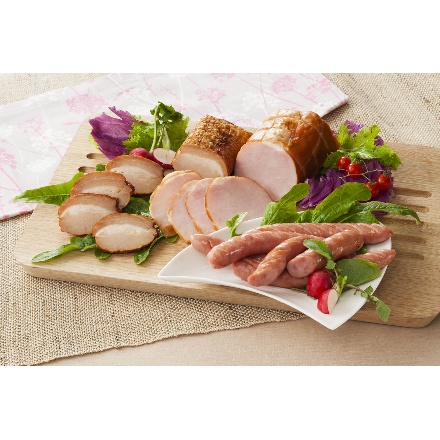 三重「伊賀上野の里」 つるし焼豚&ロースハム&ウインナー詰合せ　計3個