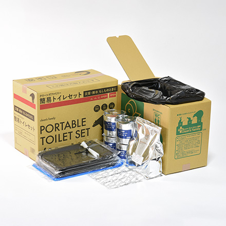 10年保存クリーンズファミリー簡易トイレ付トイレセット100回 MHCF-301