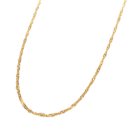 純金スクリューネックレス