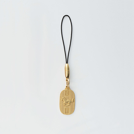 純金製 小判型ストラップ 「午」
