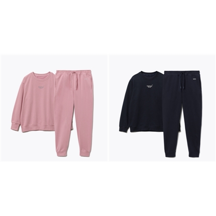 TENTIAL BAKUNE スウェット ウィメンズ 上下セット(長袖クルーネックシャツ・ロングパンツ)ネイビー L