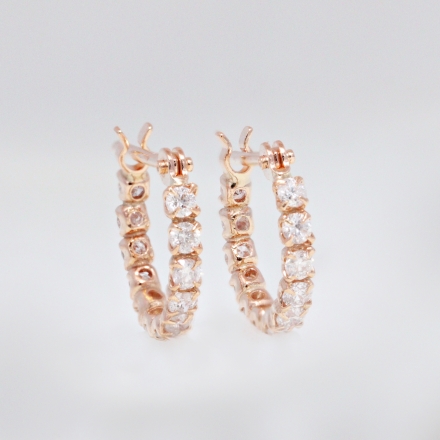 K18PGダイヤエタニティピアス