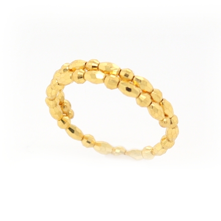 純金カットボールフリーリング