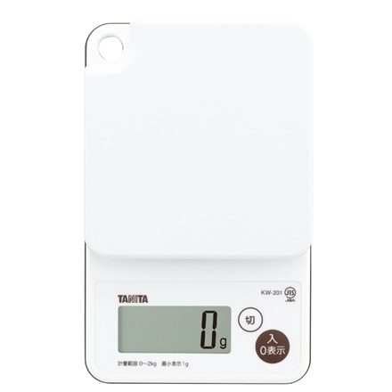 タニタ 洗えるクッキングスケール　KW-201-WH