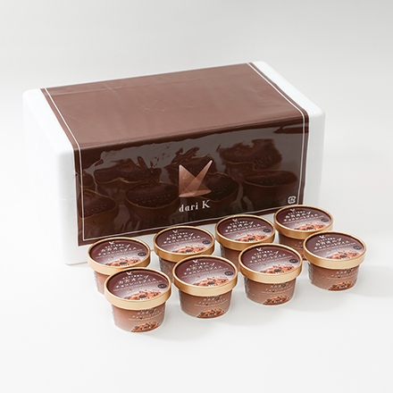 京都 「d ari K」 ザクザク食感のカカオニブチョコレートアイス　8個セット