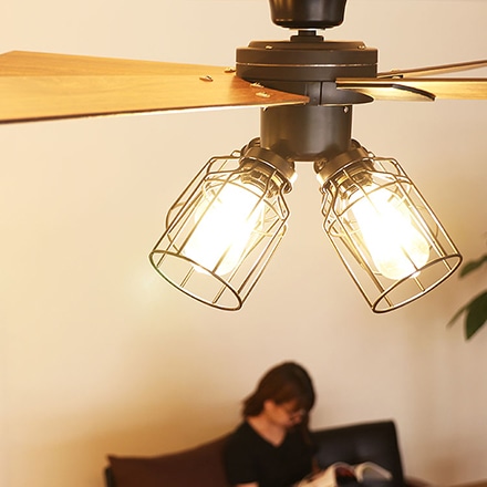 JAVALO ELF ジャヴァロエルフ Modern Collection シーリングファン フィラメントLED付 ブラック JE-CF003