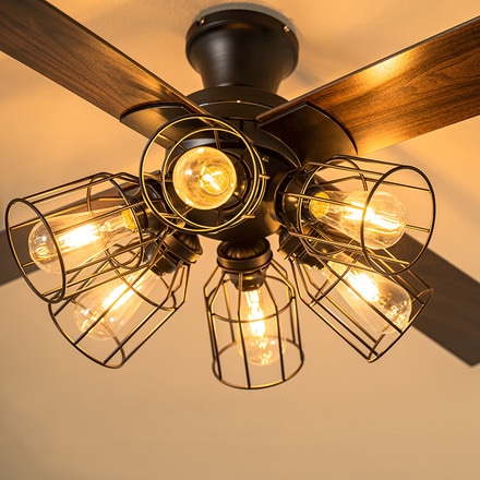 JAVALO ELF ジャヴァロエルフ Modern Collection シーリングファン フィラメントLED 6灯 ブラック JE-CF048