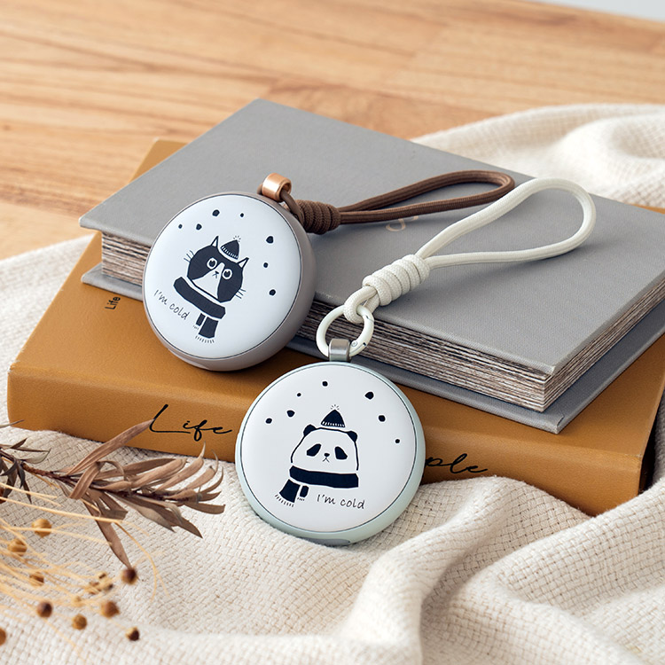 Life on Products ライフオンプロダクツ 温度変化でデザインが変わる使い捨てないカイロLEDライト付 モカ LCAEA014