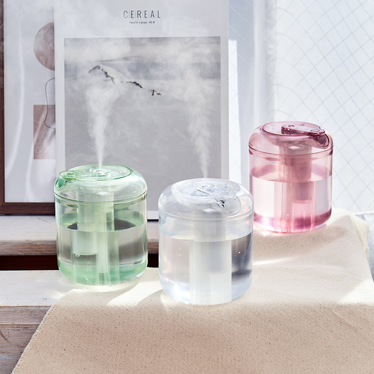 Life on Products ライフオンプロダクツ 充電式miniクリア加湿器 LEDライト付 ミントグリーン LCAHF006