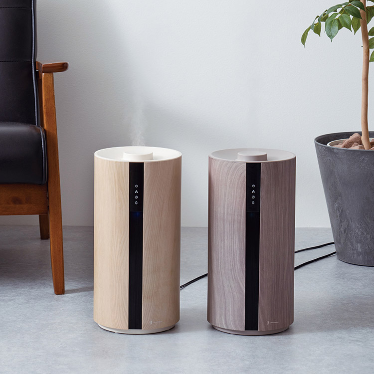 Life on Products ライフオンプロダクツ 上部給水超音波式加湿器 -Premium WOOD- グレージュウッド LCAHF009