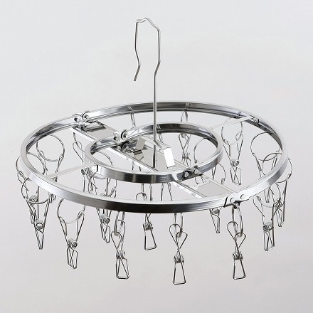 からみにくいステンレスハンガー 丸型 20ピンチ