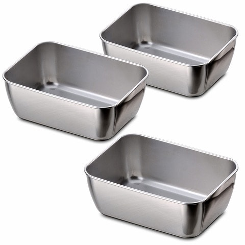 ステンレス スタッキングミニ角バット3個組