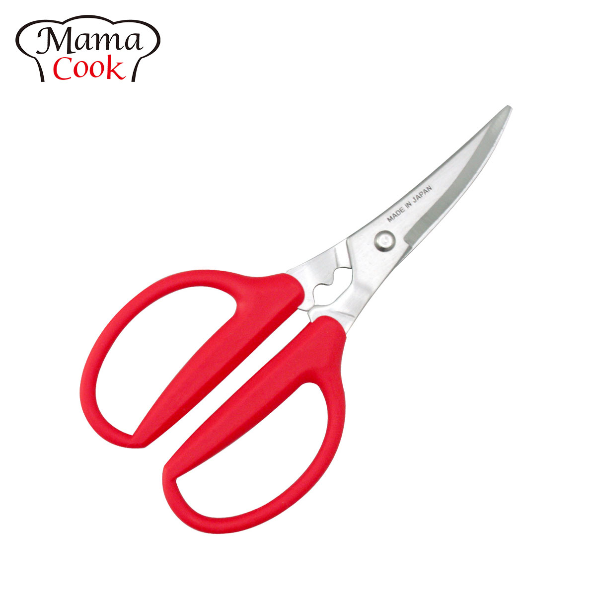 日本製 燕三条 ママクック カーブ刃キッチンハサミ 下村企販