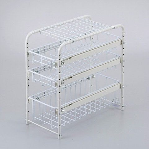 シンク下有効活用ラック 引き出し3段　20cm幅