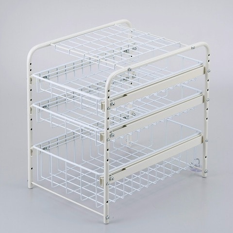 シンク下有効活用ラック 引き出し3段 30cm幅