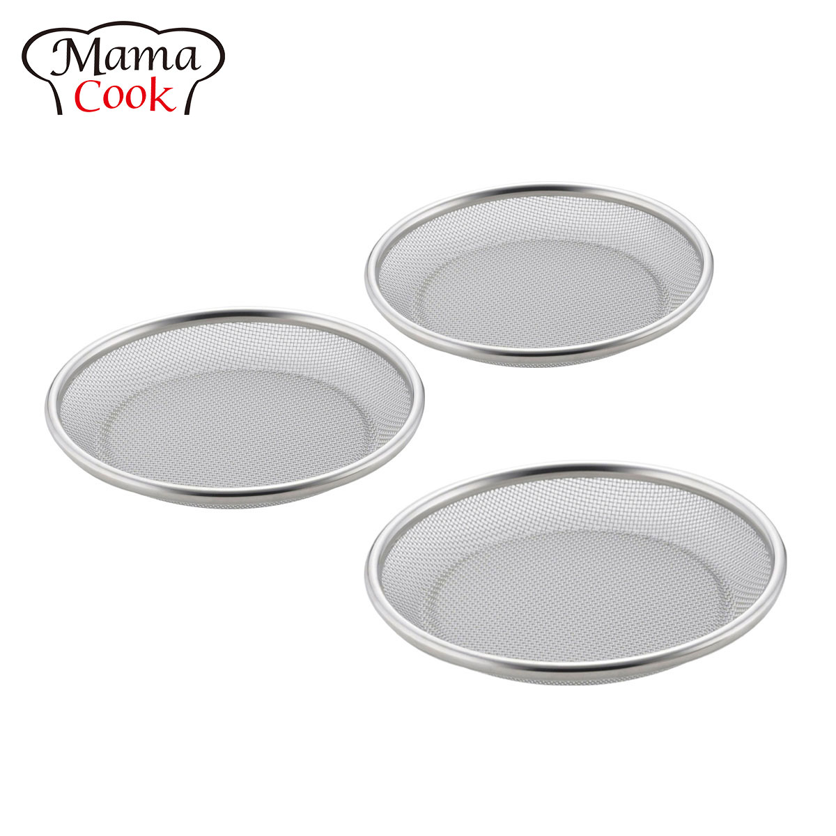 日本製 燕三条 ママクック 水切れ浅ザル 3枚組 下村企販