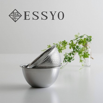 日本製 燕三条 越匠 深型ボウル&ざる18cm 下村企販