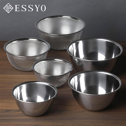 日本製 燕三条 越匠 ザル・ボウル6点セット 下村企販