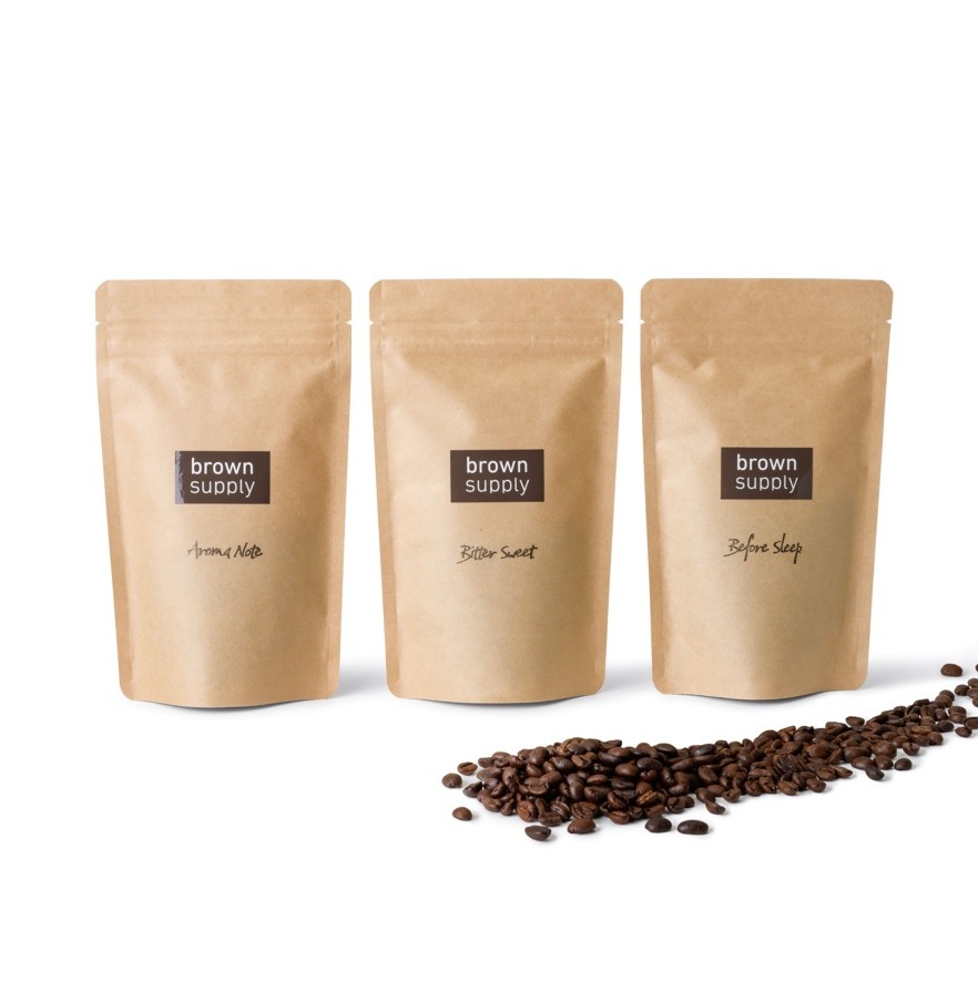 brown supply-デカフェコーヒー豆50g-ビタースイート／深煎り-