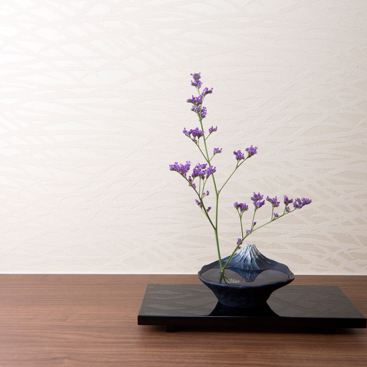 さかさ富士　花器　青富士