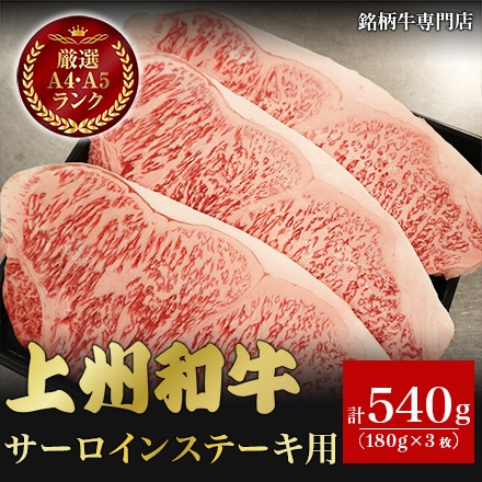 上州和牛 サーロインステーキ 180g×3枚