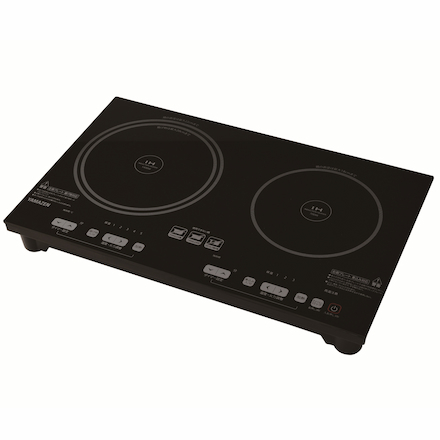 山善（YAMAZEN）IHクッキングヒーター2口YET-W1452(B)(ブラック)