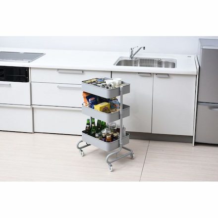 山善（YAMAZEN） バスケットトローリー LBT-3(LGY)