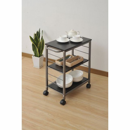 山善（YAMAZEN） 棚が動かせるキッチンワゴン