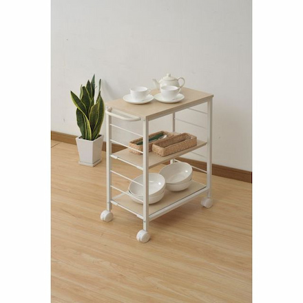 山善（YAMAZEN） 棚が動かせるキッチンワゴン