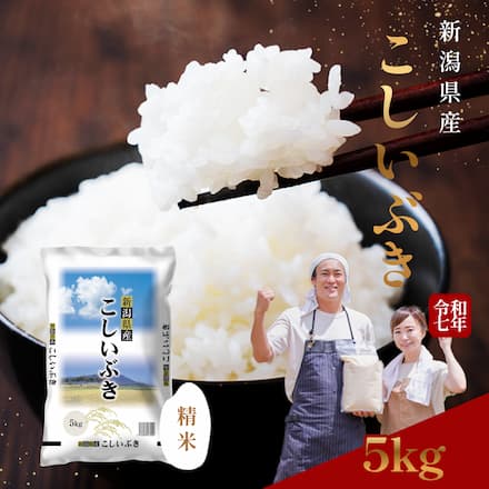新潟県産こしいぶき 5kg 令和7年産 厳選 一等米 新潟産 白米 5キロ 産地直送 コシヒカリの系譜 飽きのこない味 お取り寄せ