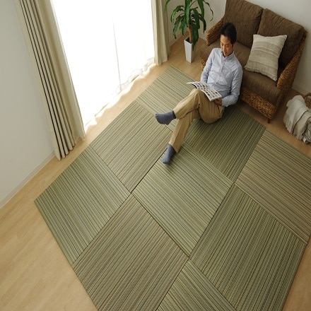 軽量置き畳「クルール」82×82cm グレー 9枚組