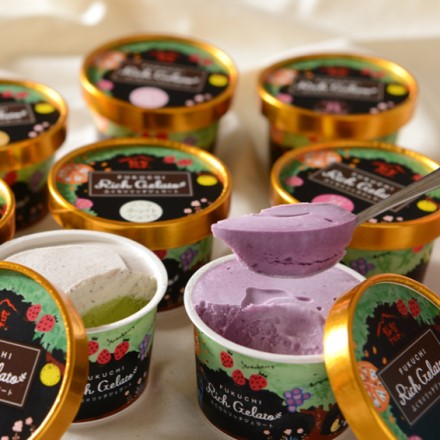 ふくちリッチジェラート ミドルセット 9個入 カタラーナ あまおう苺みるく あまおう苺シャーベット いちじくの赤ワイン煮 黒豆きなこ 抹茶きなこ あまおう苺ビターショコラ バニラホワイトショコラ ブルーベリーヨーグルト