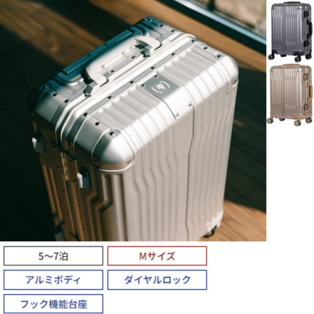 機内持込非対応 LEGEND WALKER 1512-60 クルーザー Mサイズ シルバー