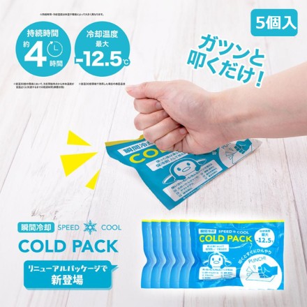 瞬間冷凍 約4時間持続 コールドパック 5個入