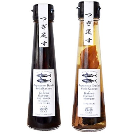 ギフトBOX入 つぎ足す鰹だし2本セット （ だし醤油/濃口・だし酢 ）