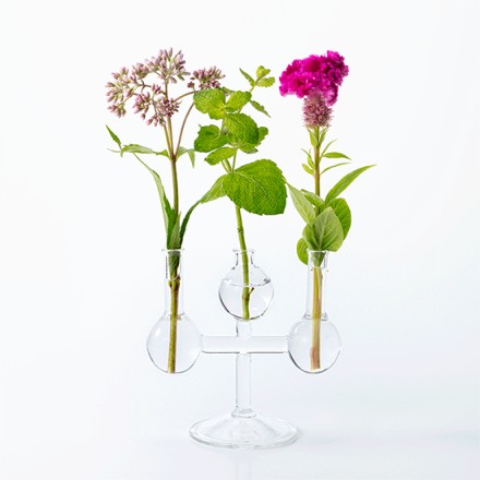 理化学ガラスの花瓶 MEDIFLA トリプルズ