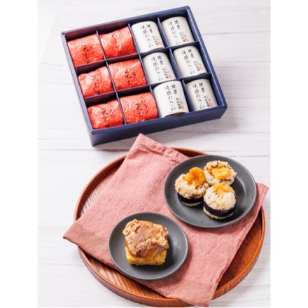 丸政 そば屋の天むす＆軟骨焼豚おこわセット 12個入