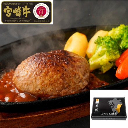 肉の野上 宮崎牛Ａ4等級以上100％使用 ハンバーグ　150ｇ×6個