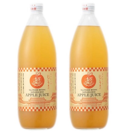 長野県産 真田RED アップルジュース 1000ml×2本 ギフト箱