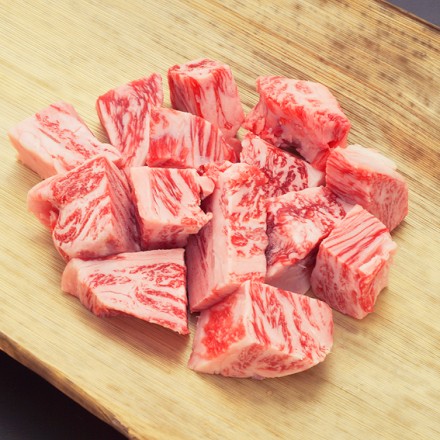千屋牛A5ランク ステーキセット サイコロステーキ600ｇ