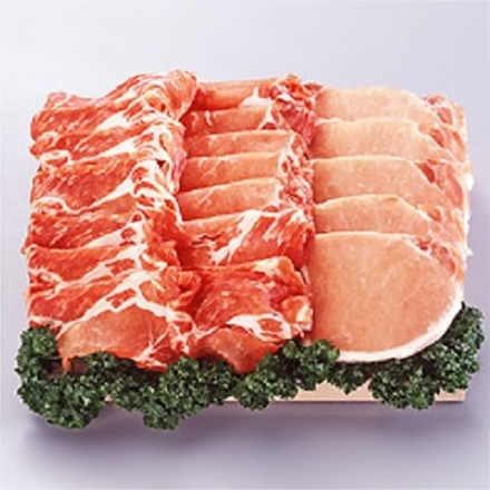 鹿児島黒豚 ロース肉 詰合せ 800g (肩ロース肉 スライス 400g ロース肉 とんかつ用 80g×5枚)