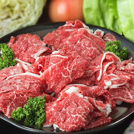 鹿児島黒牛 5等級 切り落とし 4～6人前 1kg （500g×2パック)