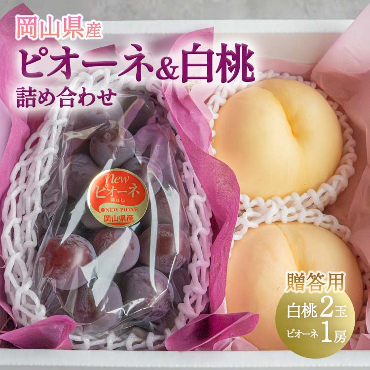 岡山県産 白桃 ピオーネ 詰め合わせ 約1.3kg