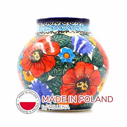 ポーリッシュポタリー 花瓶 V 0.8L-A21 Millena ミレナ社｜永久