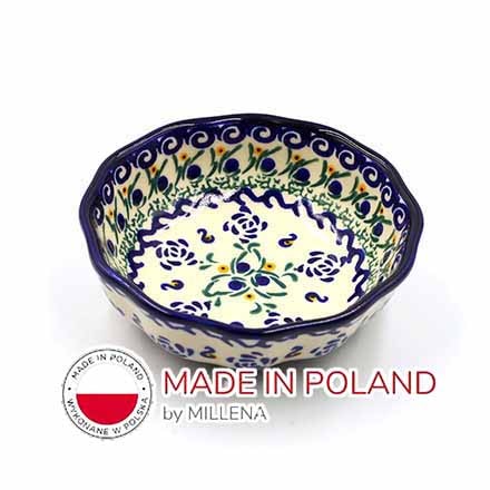 ポーリッシュポタリー ウェーブボウル D 12.5cm V 0.2L-B22B Millena ミレナ社