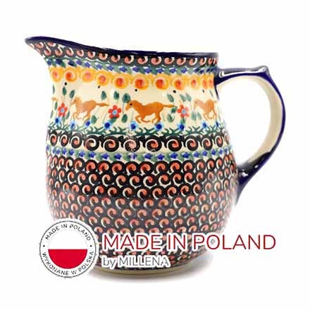 ポーリッシュポタリー ピッチャー V 1.0L-B43 Millena ミレナ社