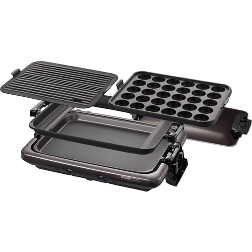 タイガー ホットプレート 2枚 ブラウン CRV-G301