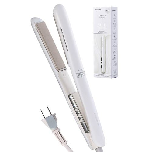 テスコム TS860A-W ストレート ヘアアイロン 25mm 5段階調節 ダブルヒーター 自動電源OFF 海外対応 旅行 ホワイト