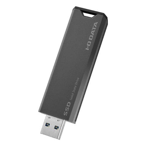 アイ オー データ機器 SSPS-US1GR／Y 外付けSSD 1TB USB-A接続 スライド式 Windows Mac Chrome OS対応 グレー×ブラック