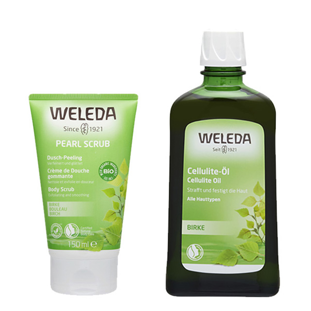 ヴェレダ ホワイトバーチ ピーリング ボディウォッシュ ＋ ボディシェイプオイルセット150ml+200ml